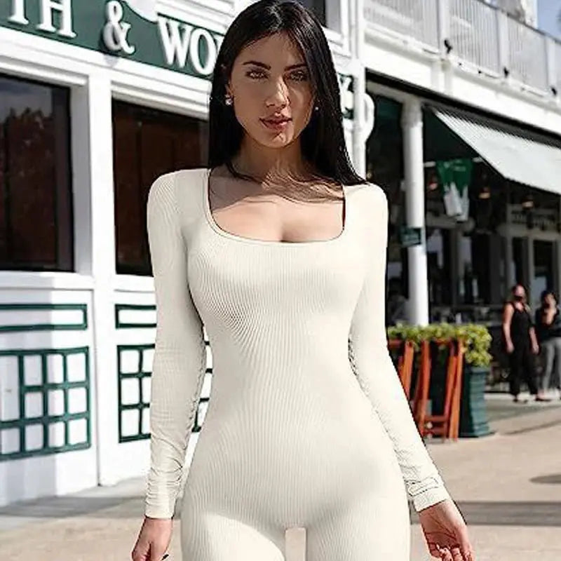 Women's Seamless Long - Sleeve Yoga Jumpsuit - SYN PERU