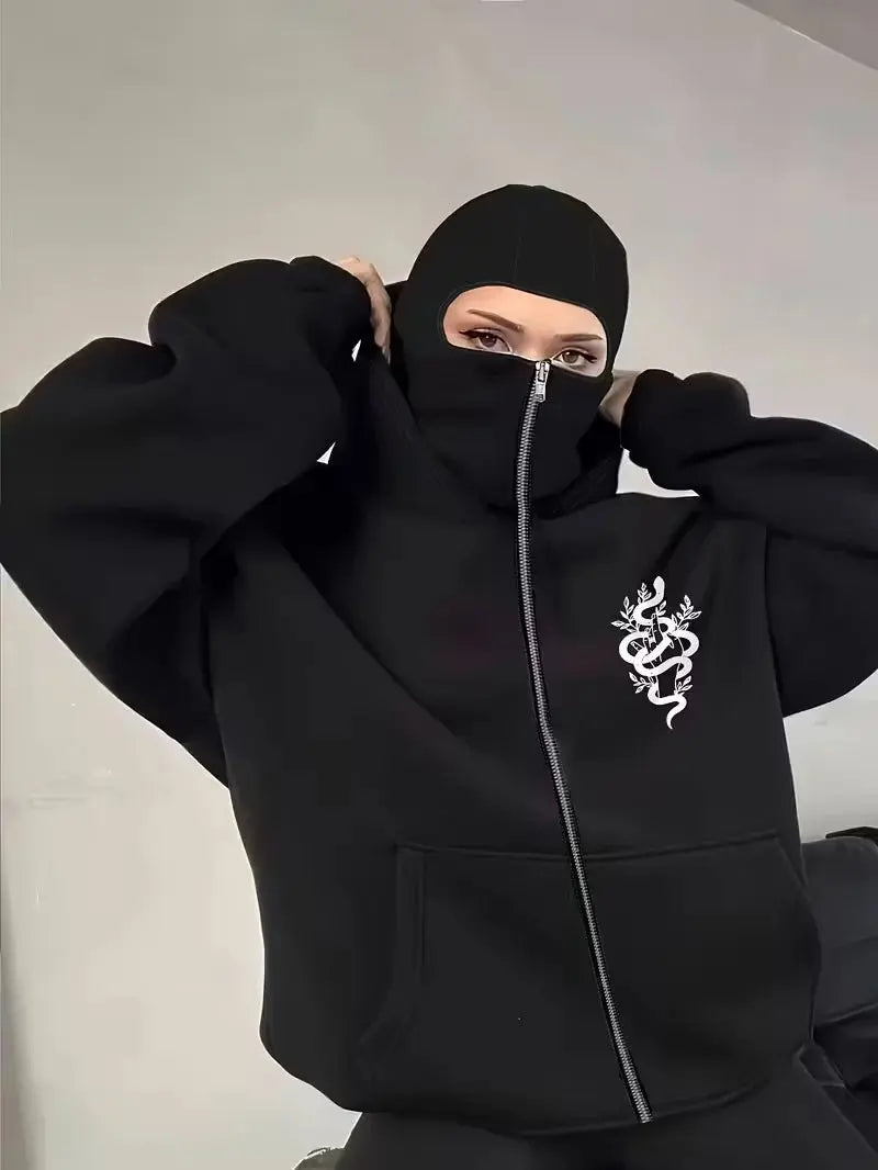2025 Sudadera con capucha para hombre, sombrero de doble capa, sudadera con capucha con cremallera de moda, sudadera deportiva y fitness - SYN PERU