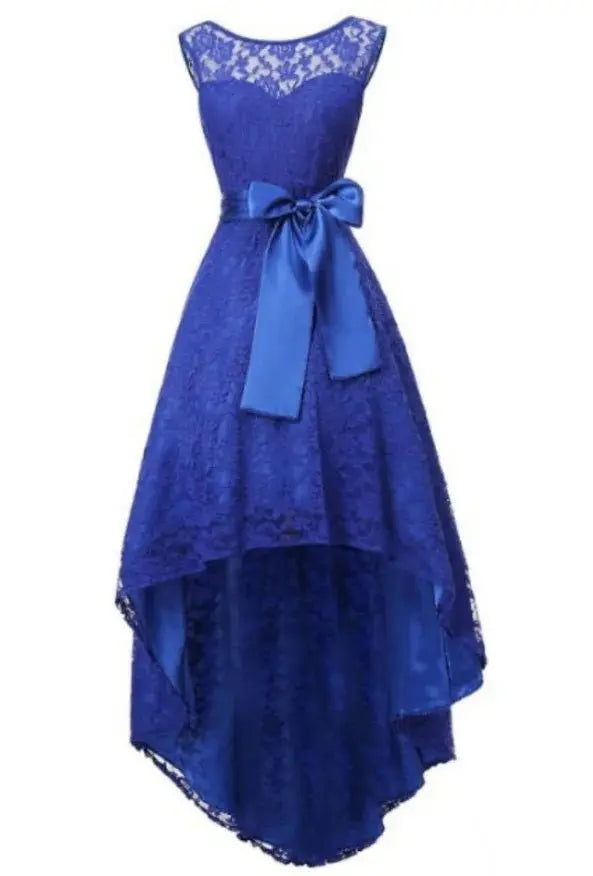 2025 vestidos elegantes de encaje para fiesta vestido de encaje vestidos de mujer temperamento de moda Casual sin mangas vestido suelto Irregular - SYN PERU