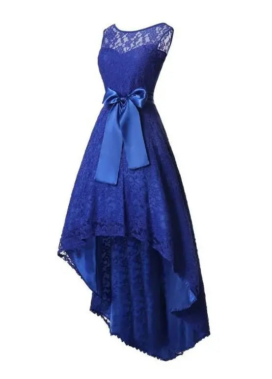 2025 vestidos elegantes de encaje para fiesta vestido de encaje vestidos de mujer temperamento de moda Casual sin mangas vestido suelto Irregular - SYN PERU