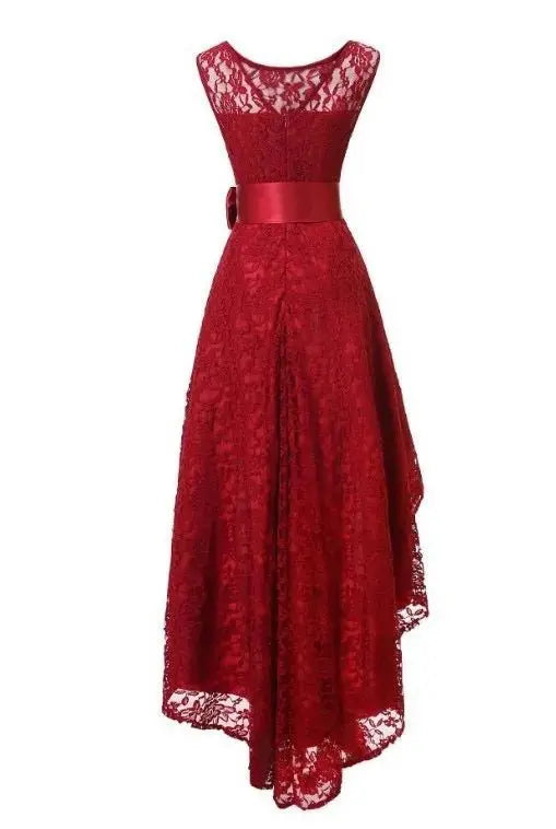 2025 vestidos elegantes de encaje para fiesta vestido de encaje vestidos de mujer temperamento de moda Casual sin mangas vestido suelto Irregular - SYN PERU