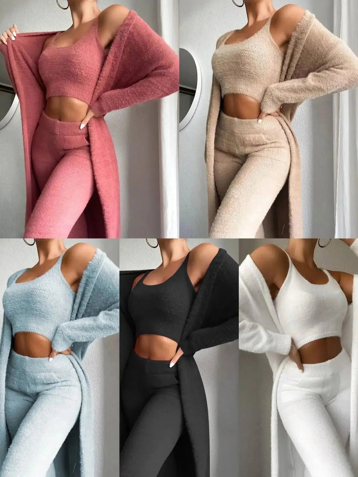 3 - Piece Fuzzy Fleece Loungewear Set - SYN PERU