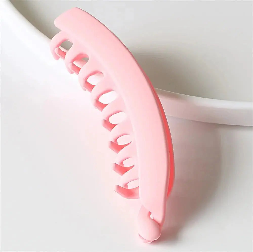 Frosted Solid Color Banana Hair Clips – Fashion Ponytail Barrettes & Hair Claws for Women - SYN PERU