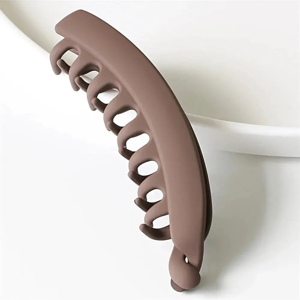 Frosted Solid Color Banana Hair Clips – Fashion Ponytail Barrettes & Hair Claws for Women - SYN PERU