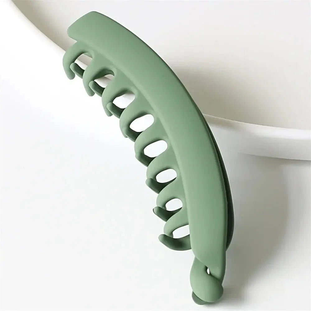 Frosted Solid Color Banana Hair Clips – Fashion Ponytail Barrettes & Hair Claws for Women - SYN PERU