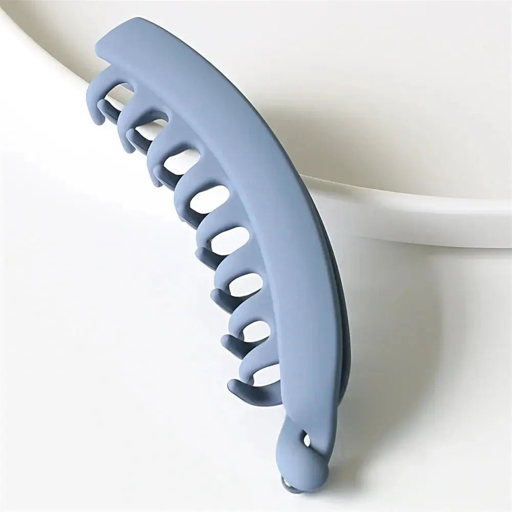Frosted Solid Color Banana Hair Clips – Fashion Ponytail Barrettes & Hair Claws for Women - SYN PERU