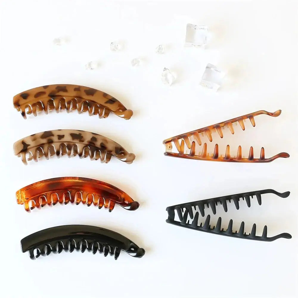 Frosted Solid Color Banana Hair Clips – Fashion Ponytail Barrettes & Hair Claws for Women - SYN PERU