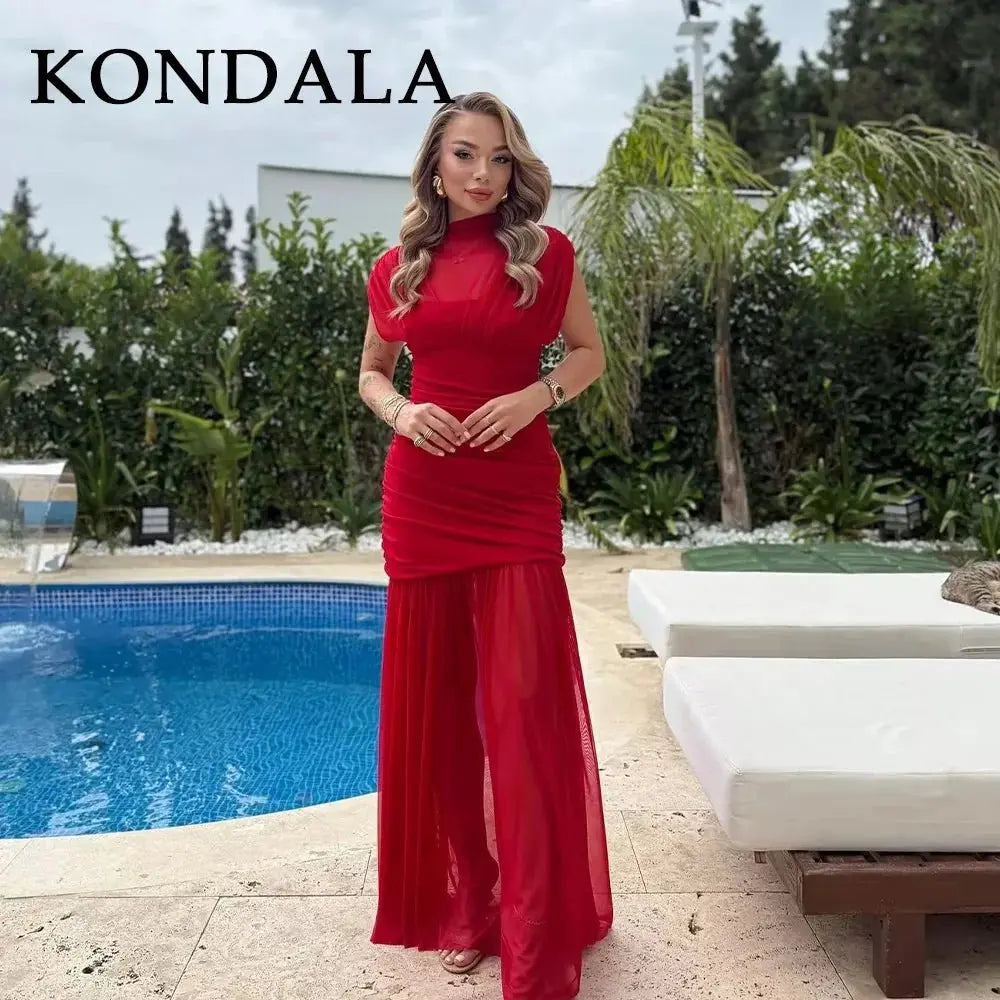 KONDALA 2025 Otoño Invierno vestidos elegantes para mujer invitados de boda señoras parche trabajo vestidos de tul vestidos casuales de negocios para mujer - SYN PERU