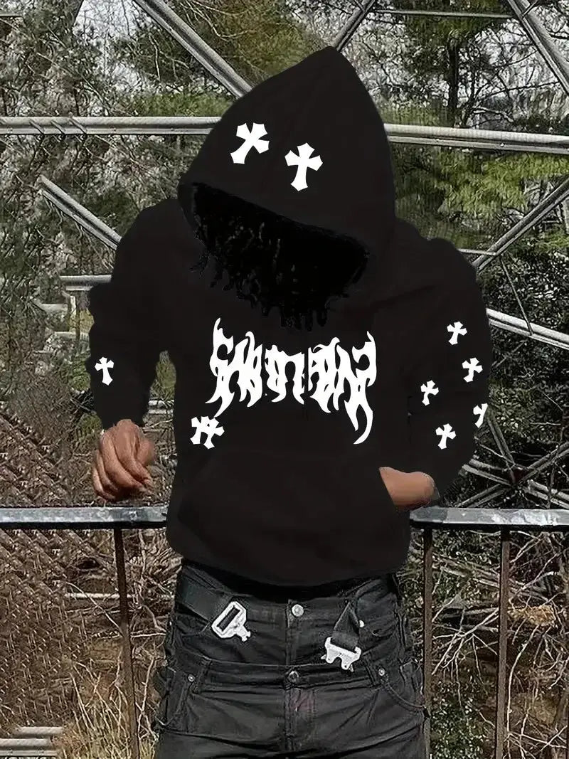 La nueva sudadera deportiva para hombre al aire libre informal y cómoda con estampado de cara sonriente en 3D para el otoño de 2025 - SYN PERU