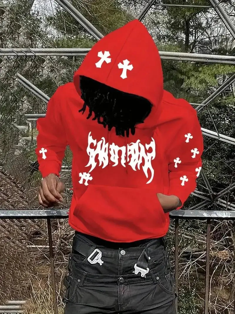 La nueva sudadera deportiva para hombre al aire libre informal y cómoda con estampado de cara sonriente en 3D para el otoño de 2025 - SYN PERU