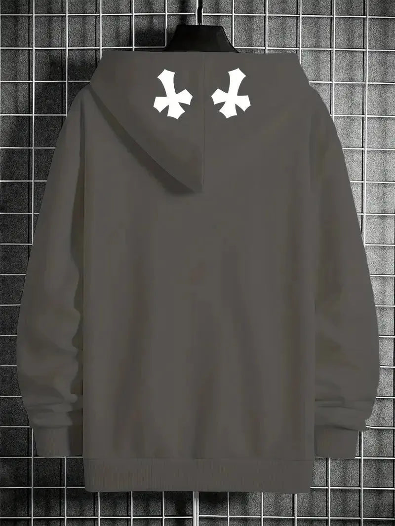 La nueva sudadera deportiva para hombre al aire libre informal y cómoda con estampado de cara sonriente en 3D para el otoño de 2025 - SYN PERU