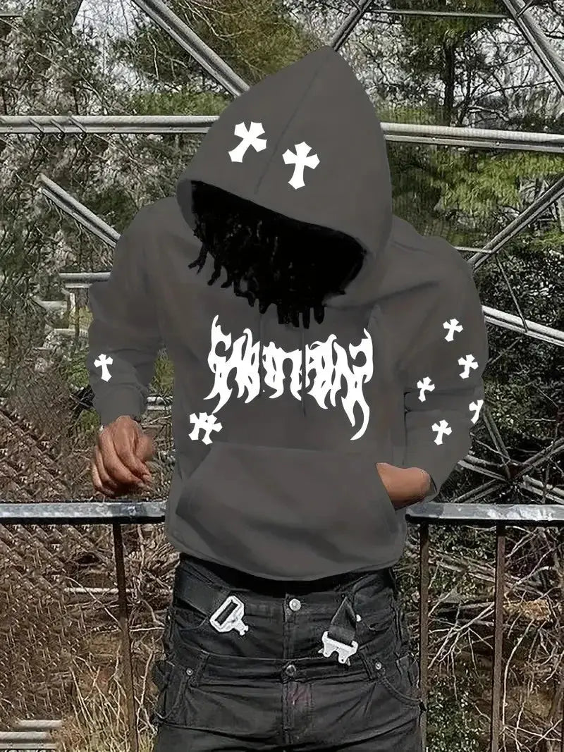 La nueva sudadera deportiva para hombre al aire libre informal y cómoda con estampado de cara sonriente en 3D para el otoño de 2025 - SYN PERU