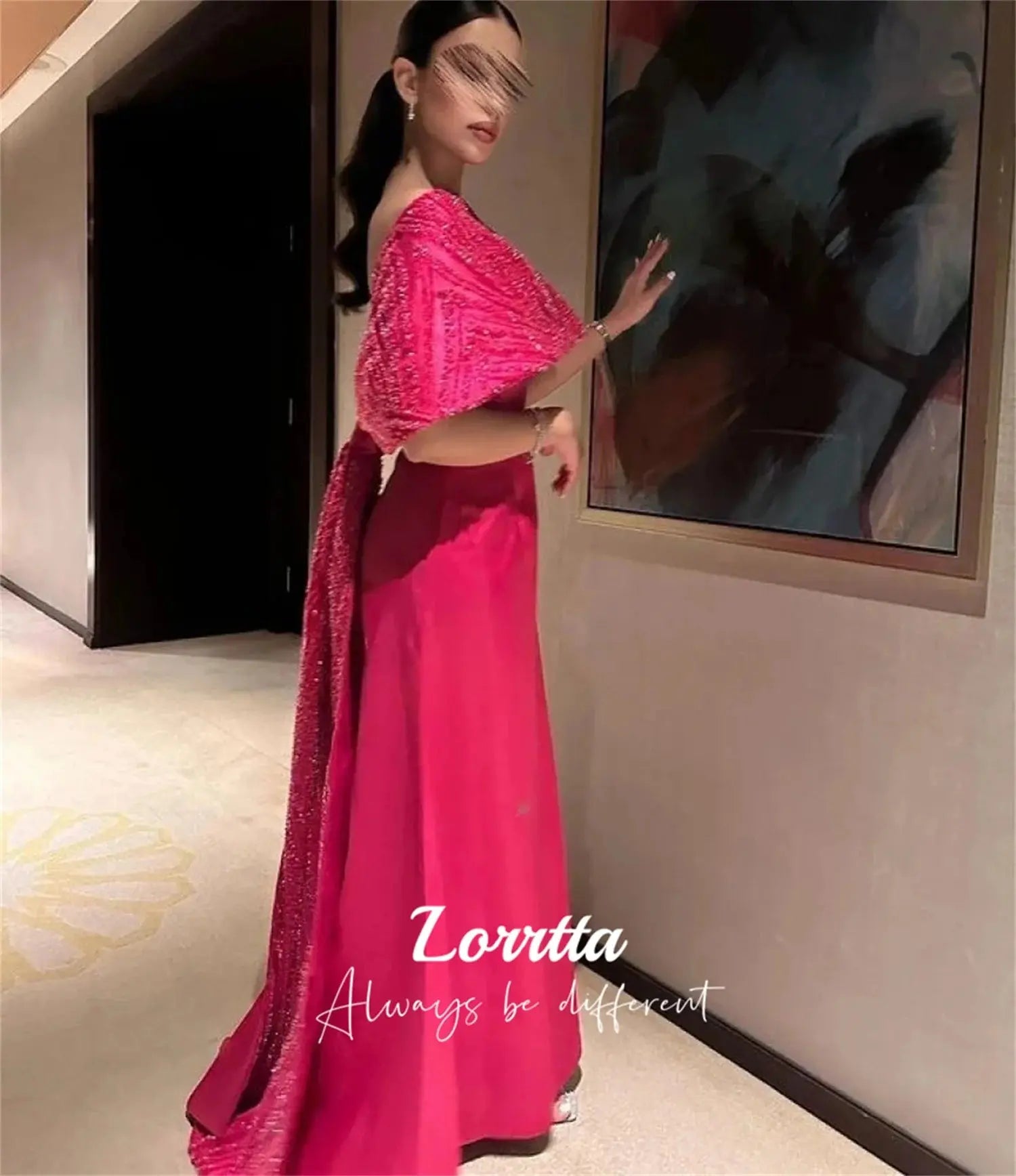 Lorrtta - vestido de fiesta de sirena con lentejuelas y hombros descubiertos, vestido de fiesta largo Formal para mujer, vestido de noche personalizado - SYN PERU