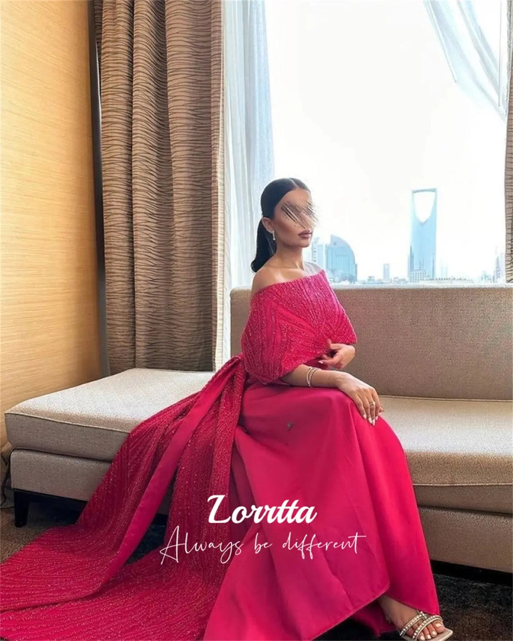Lorrtta - vestido de fiesta de sirena con lentejuelas y hombros descubiertos, vestido de fiesta largo Formal para mujer, vestido de noche personalizado - SYN PERU