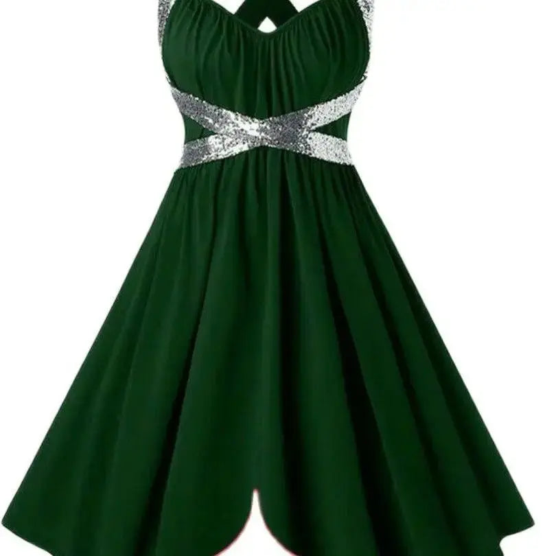 Mini vestido de cinta con tirantes para mujer, ropa de calle de Color puro, elegante, talla Y2K, ajustado, hueco, sin espalda, sin tirantes, Sexy - SYN PERU