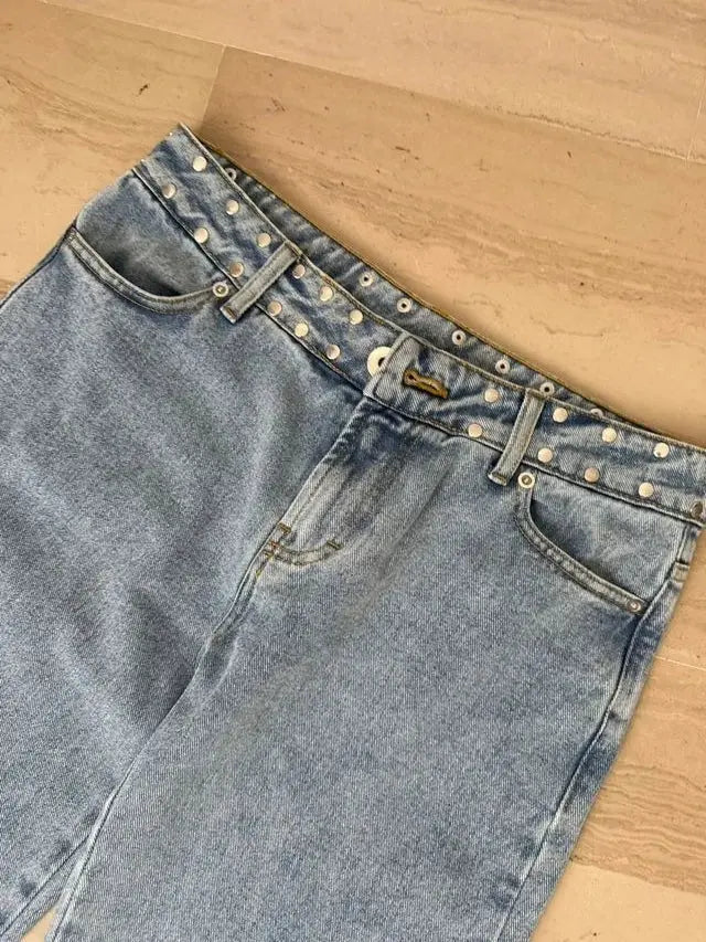 ONE DILEMMA - pantalones vaqueros holgados con diseño de estrellas para mujer, Vaqueros holgados de pierna ancha, ropa de calle Harajuku, Vaqueros rectos de cintura alta, ropa Y2k - SYN PERU