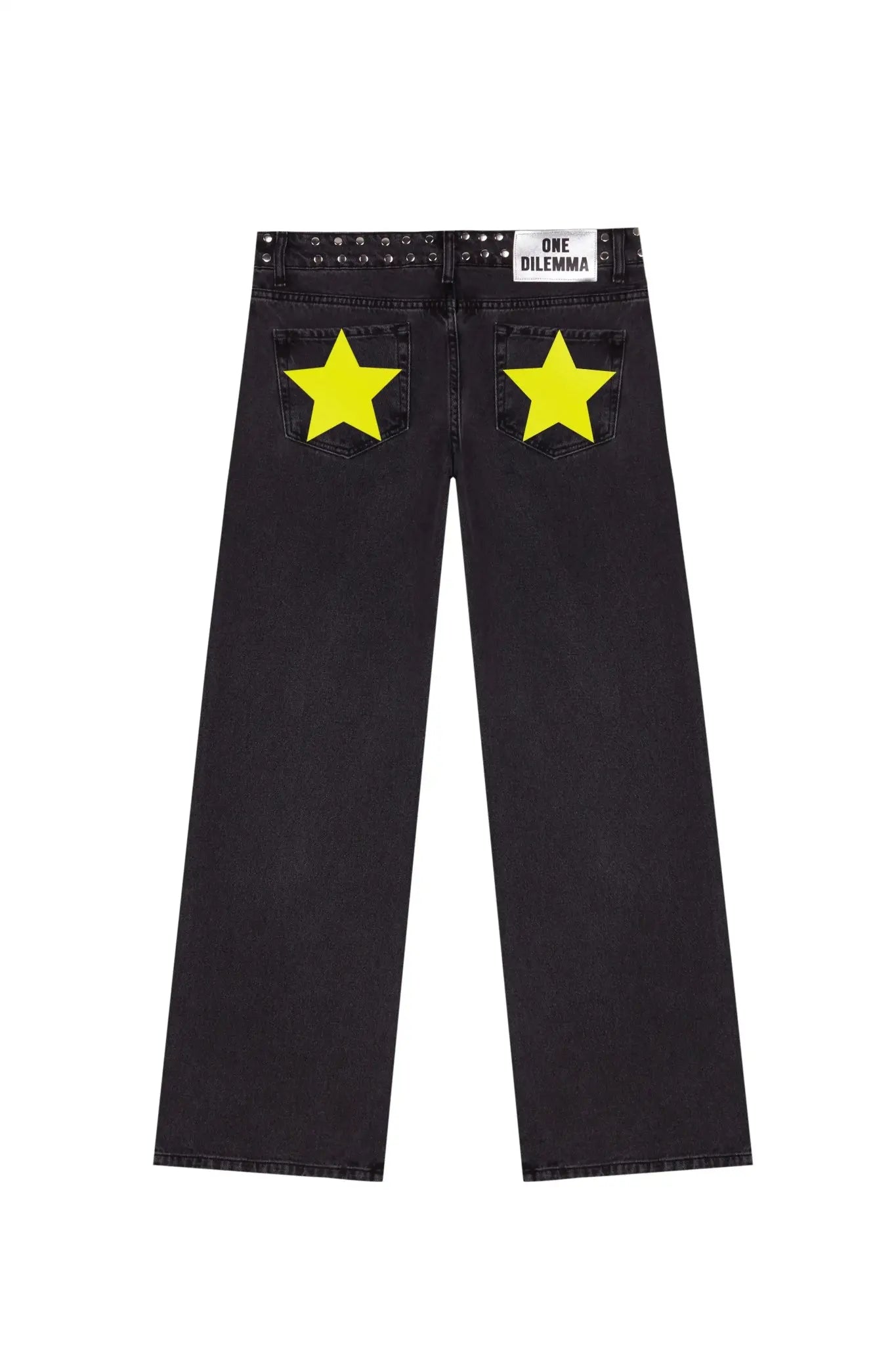 ONE DILEMMA - pantalones vaqueros holgados con diseño de estrellas para mujer, Vaqueros holgados de pierna ancha, ropa de calle Harajuku, Vaqueros rectos de cintura alta, ropa Y2k - SYN PERU