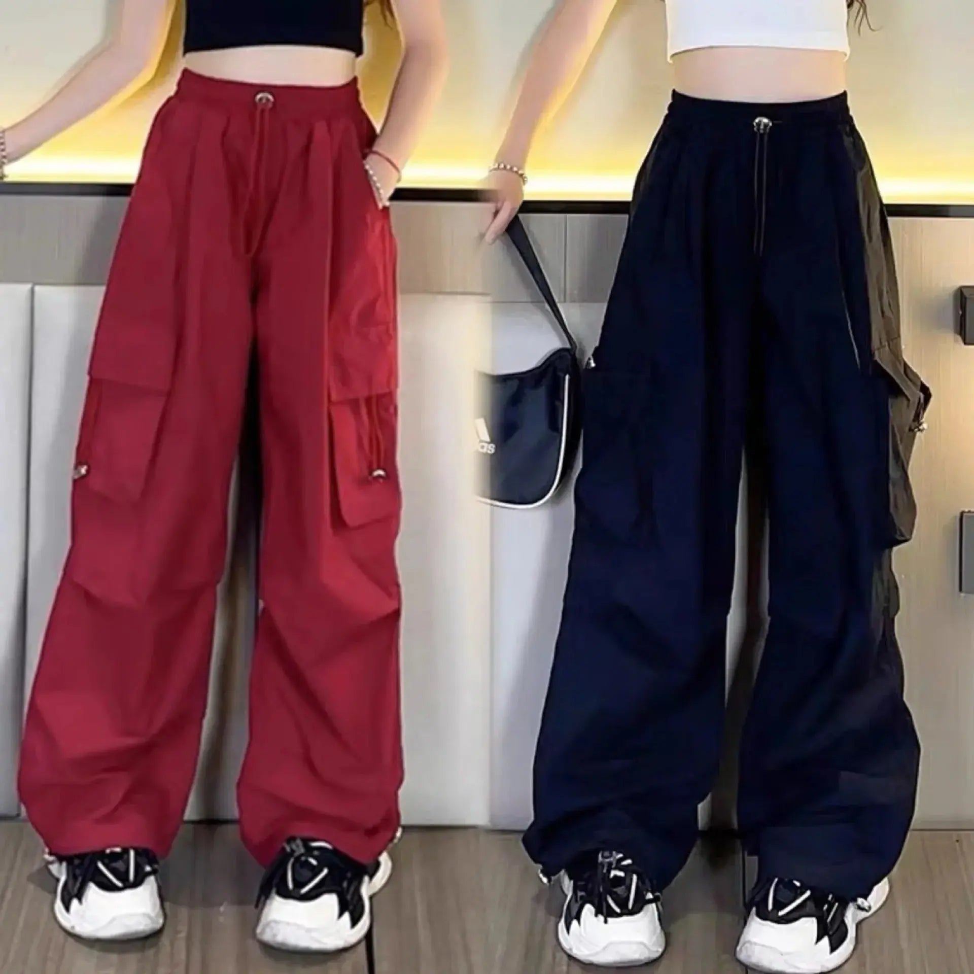 Pantalones Cargo a la moda para niños y niñas de 6 a 12 años primavera otoño 2024 nuevo estilo Jazzy Street Dance Bell Bottoms pantalones para niños - SYN PERU