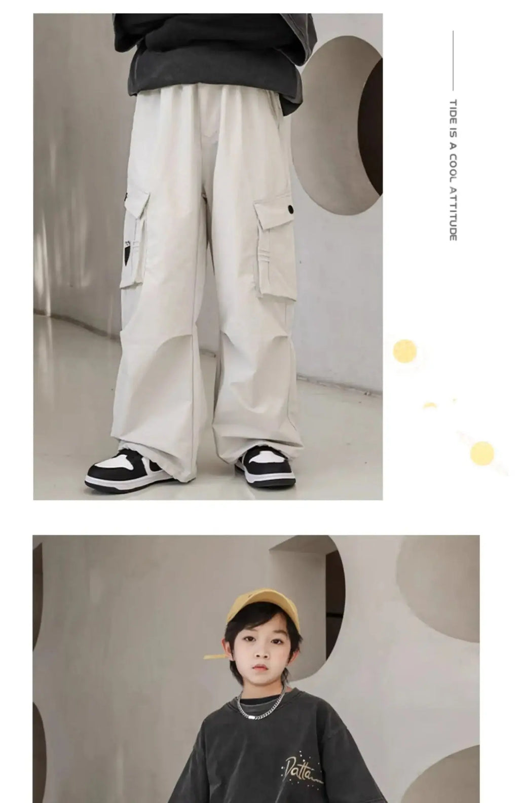 Pantalones Cargo de otoño para niños, ropa coreana para niños, pantalones deportivos de algodón de alta calidad 110 - 170, pantalones sueltos negros para niños, nuevo - SYN PERU