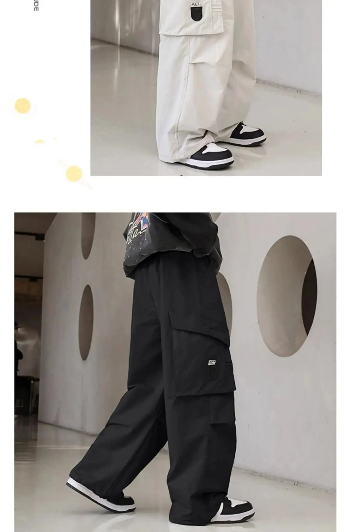 Pantalones Cargo de otoño para niños, ropa coreana para niños, pantalones deportivos de algodón de alta calidad 110 - 170, pantalones sueltos negros para niños, nuevo - SYN PERU