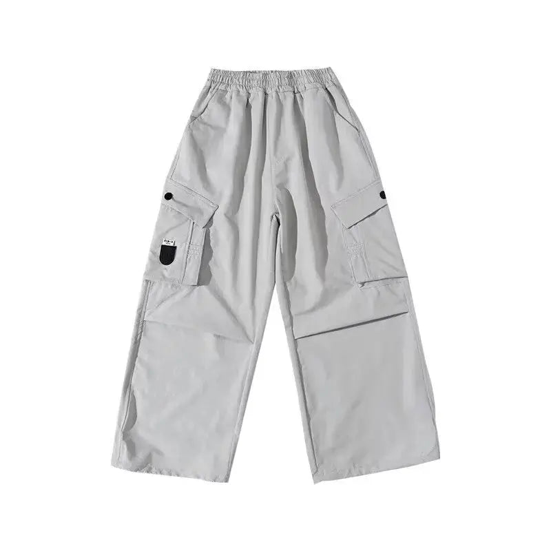 Pantalones Cargo de otoño para niños, ropa coreana para niños, pantalones deportivos de algodón de alta calidad 110 - 170, pantalones sueltos negros para niños, nuevo - SYN PERU