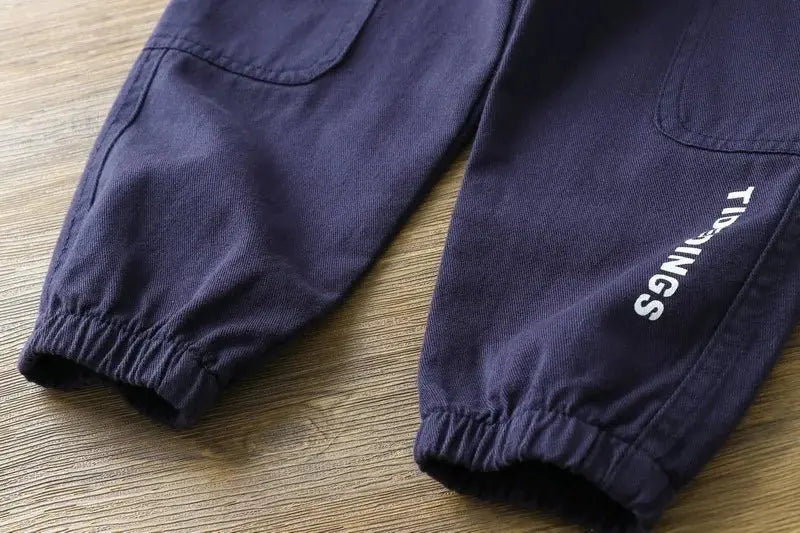 Pantalones Cargo lisos de otoño para niño, pantalón de chándal de 1 a 6 años, ropa informal para niño Yong, pantalones tácticos para niño, pantalones deportivos para correr de primavera para niña - SYN PERU