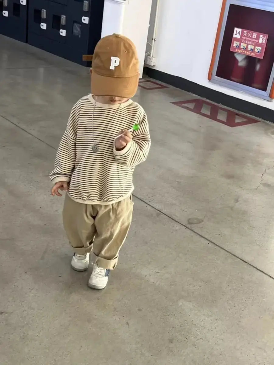 Pantalones informales holgados para bebé, petos Retro con bolsillo, ropa de algodón para niño y niña, 2024 - SYN PERU