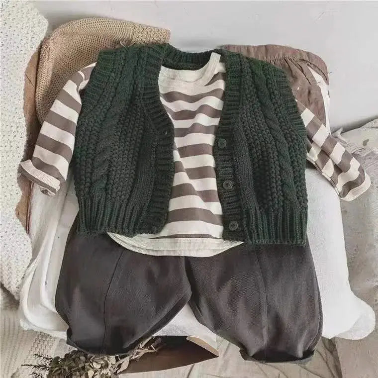 Pantalones informales holgados para bebé, petos Retro con bolsillo, ropa de algodón para niño y niña, 2024 - SYN PERU