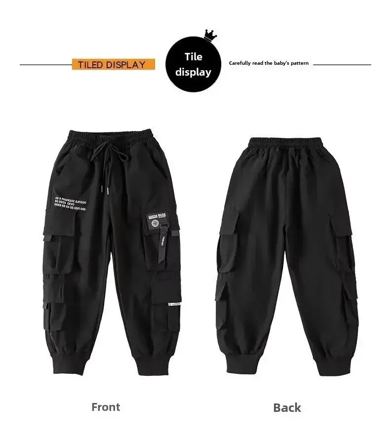 Pantalones informales para niños, ropa para niños, pantalones Cargo a la moda, pantalones suaves para temporada primavera y otoño, novedad de 2024 - SYN PERU