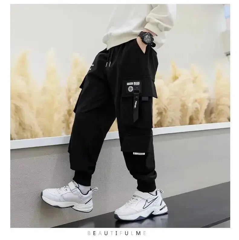 Pantalones informales para niños, ropa para niños, pantalones Cargo a la moda, pantalones suaves para temporada primavera y otoño, novedad de 2024 - SYN PERU