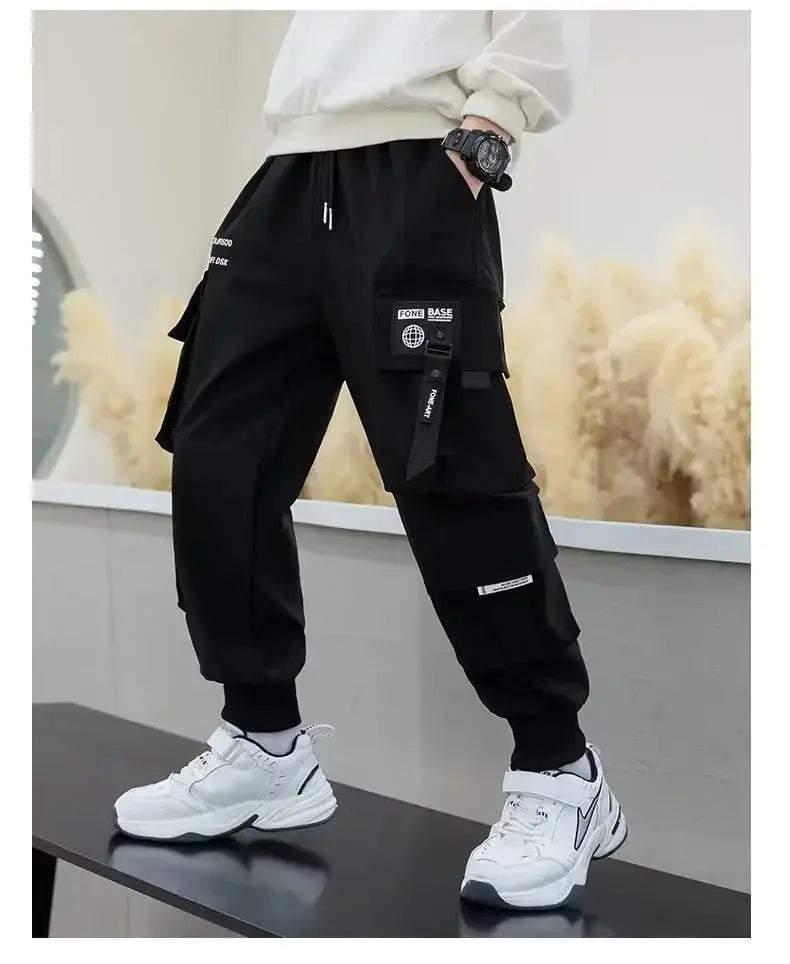 Pantalones informales para niños, ropa para niños, pantalones Cargo a la moda, pantalones suaves para temporada primavera y otoño, novedad de 2024 - SYN PERU
