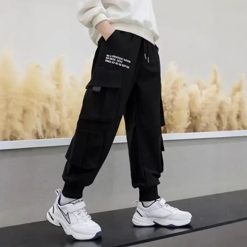 Pantalones informales para niños, ropa para niños, pantalones Cargo a la moda, pantalones suaves para temporada primavera y otoño, novedad de 2024 - SYN PERU