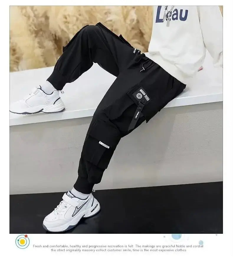 Pantalones informales para niños, ropa para niños, pantalones Cargo a la moda, pantalones suaves para temporada primavera y otoño, novedad de 2024 - SYN PERU