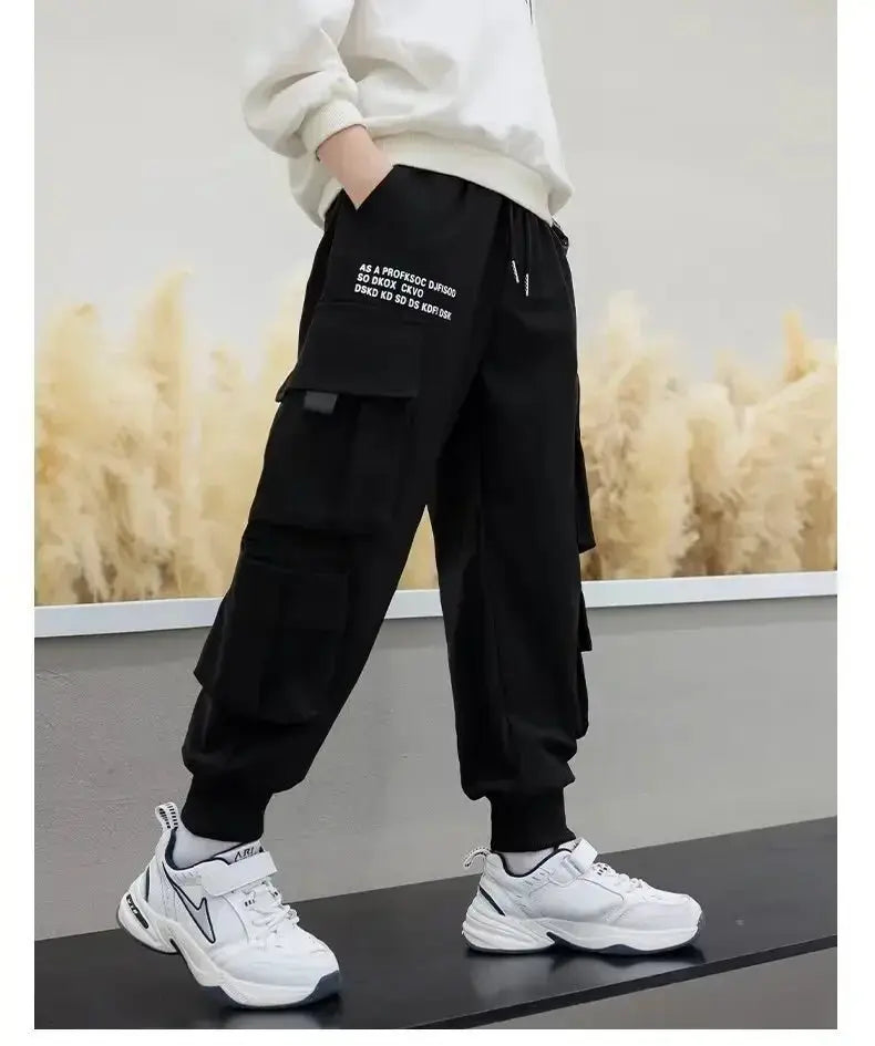 Pantalones informales para niños, ropa para niños, pantalones Cargo a la moda, pantalones suaves para temporada primavera y otoño, novedad de 2024 - SYN PERU