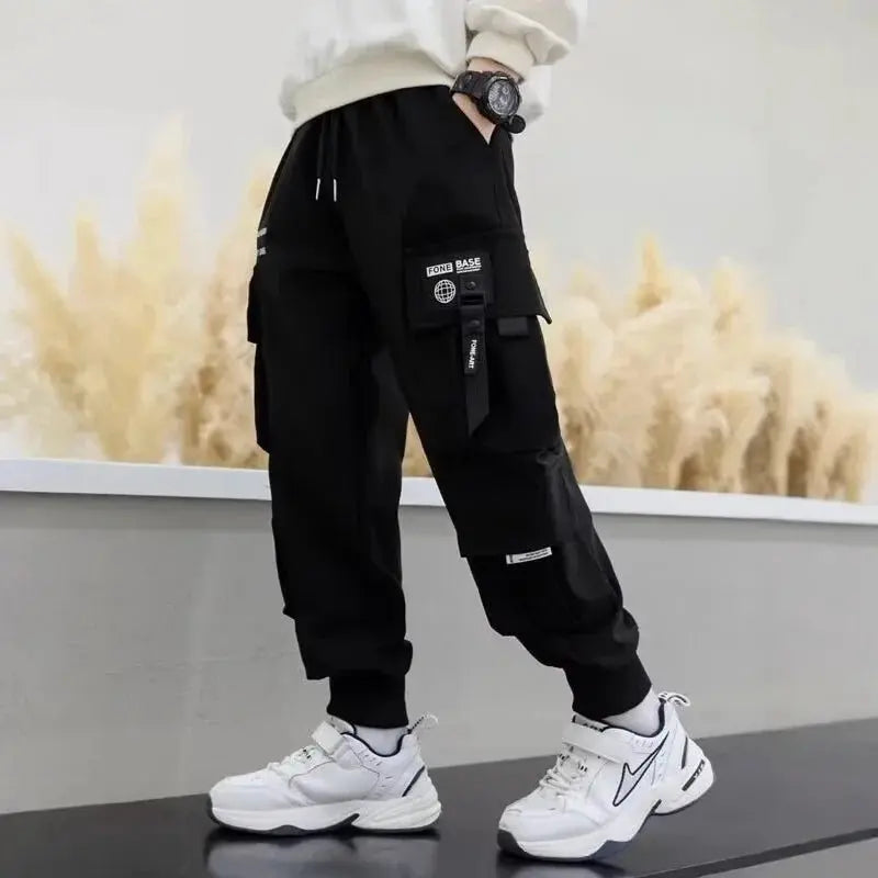 Pantalones informales para niños, ropa para niños, pantalones Cargo a la moda, pantalones suaves para temporada primavera y otoño, novedad de 2024 - SYN PERU