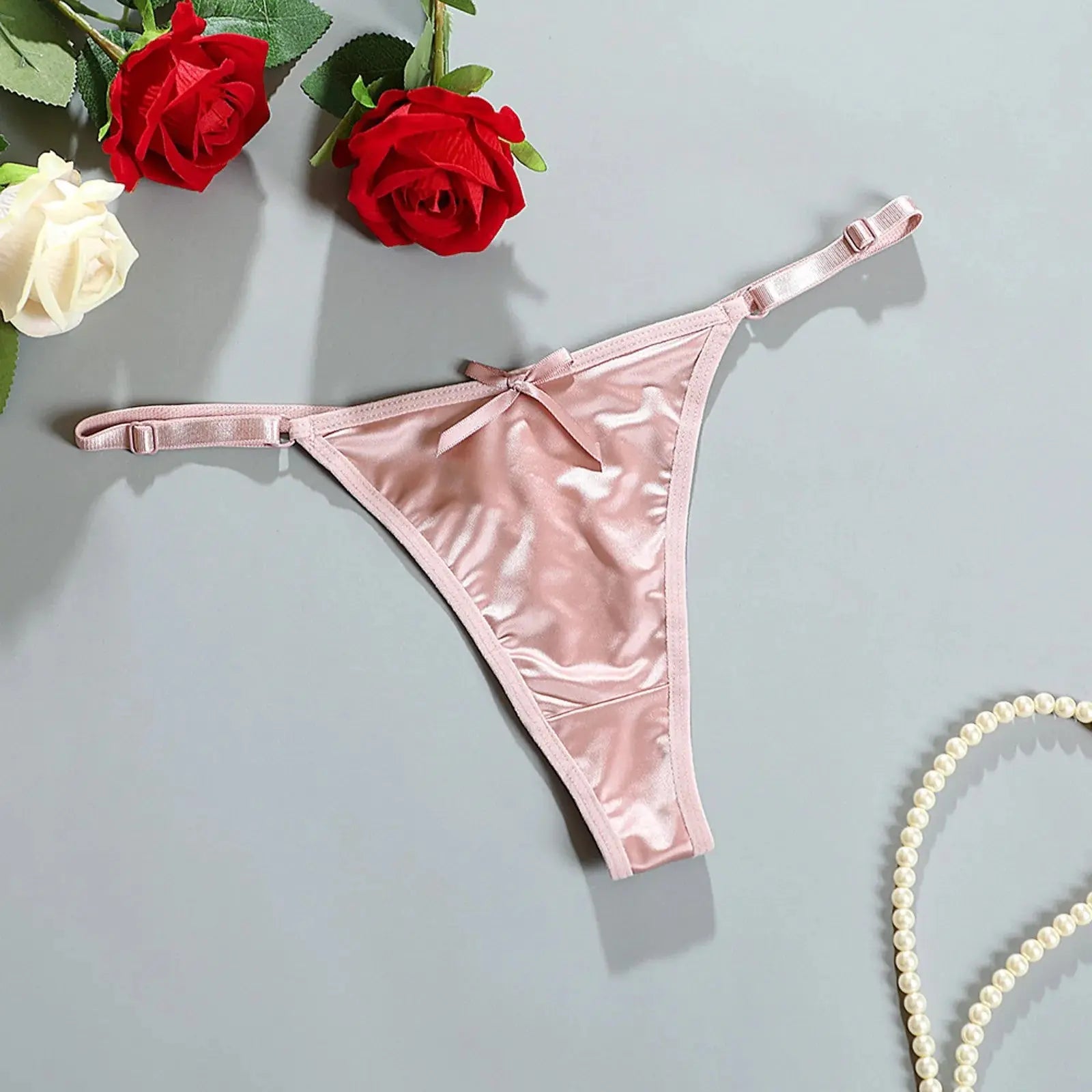 Tanga de cintura baja con espalda en T para mujer, ropa interior Sexy, Tanga sin costuras con correa fina ajustable, lencería erótica de puro deseo - SYN PERU