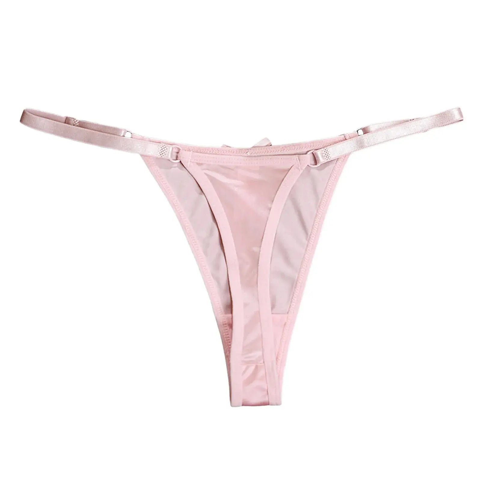 Tanga de cintura baja con espalda en T para mujer, ropa interior Sexy, Tanga sin costuras con correa fina ajustable, lencería erótica de puro deseo - SYN PERU