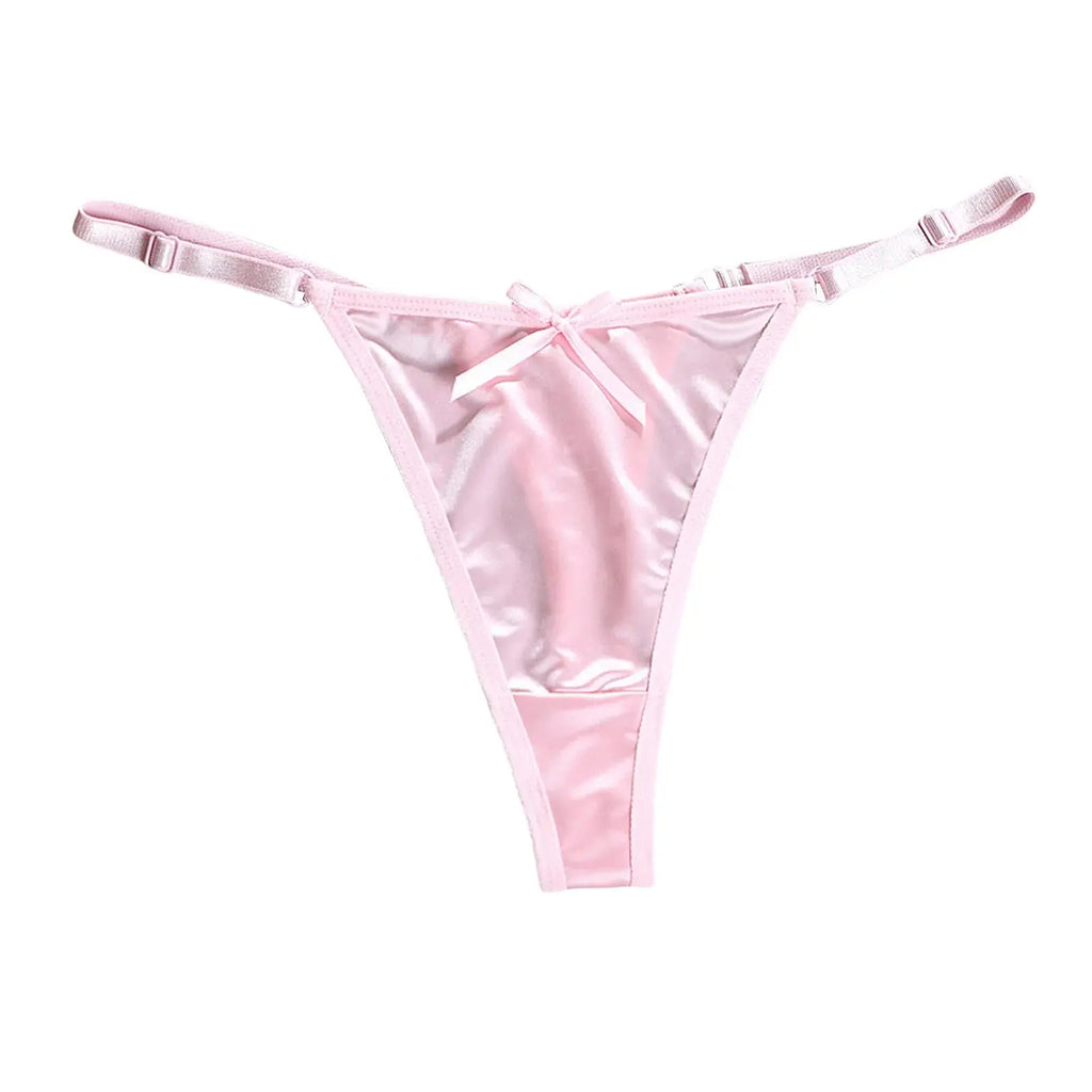 Tanga de cintura baja con espalda en T para mujer, ropa interior Sexy, Tanga sin costuras con correa fina ajustable, lencería erótica de puro deseo - SYN PERU