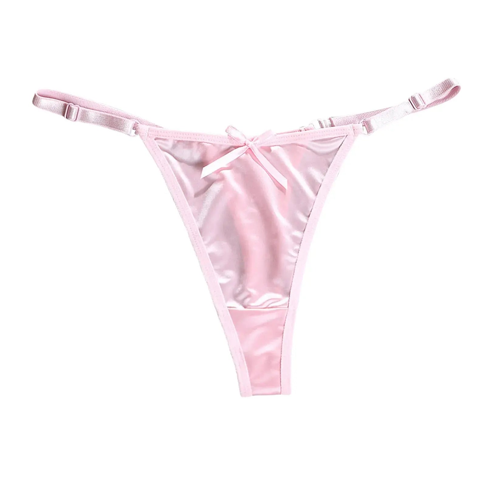 Tanga de cintura baja con espalda en T para mujer, ropa interior Sexy, Tanga sin costuras con correa fina ajustable, lencería erótica de puro deseo - SYN PERU