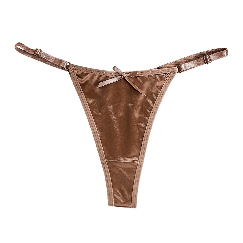 Tanga de cintura baja con espalda en T para mujer, ropa interior Sexy, Tanga sin costuras con correa fina ajustable, lencería erótica de puro deseo - SYN PERU