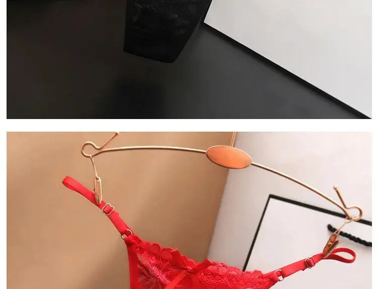 Tanga transparente de encaje de malla para mujer, ropa interior sin costuras, Tanga femenina, lencería íntima, Tanga - SYN PERU