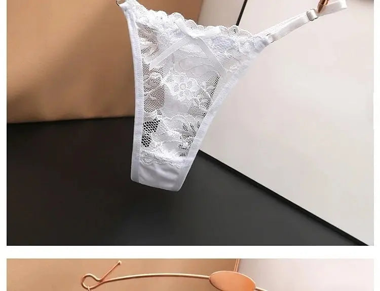 Tanga transparente de encaje de malla para mujer, ropa interior sin costuras, Tanga femenina, lencería íntima, Tanga - SYN PERU