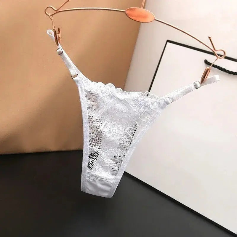Tanga transparente de encaje de malla para mujer, ropa interior sin costuras, Tanga femenina, lencería íntima, Tanga - SYN PERU
