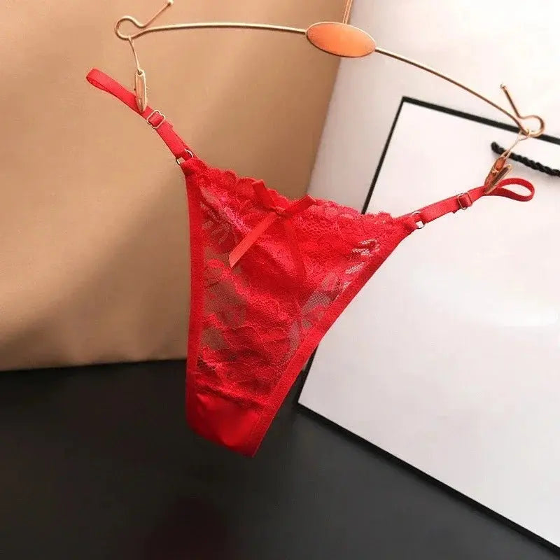 Tanga transparente de encaje de malla para mujer, ropa interior sin costuras, Tanga femenina, lencería íntima, Tanga - SYN PERU