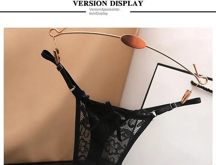 Tanga transparente de encaje de malla para mujer, ropa interior sin costuras, Tanga femenina, lencería íntima, Tanga - SYN PERU
