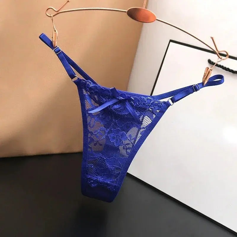 Tanga transparente de encaje de malla para mujer, ropa interior sin costuras, Tanga femenina, lencería íntima, Tanga - SYN PERU