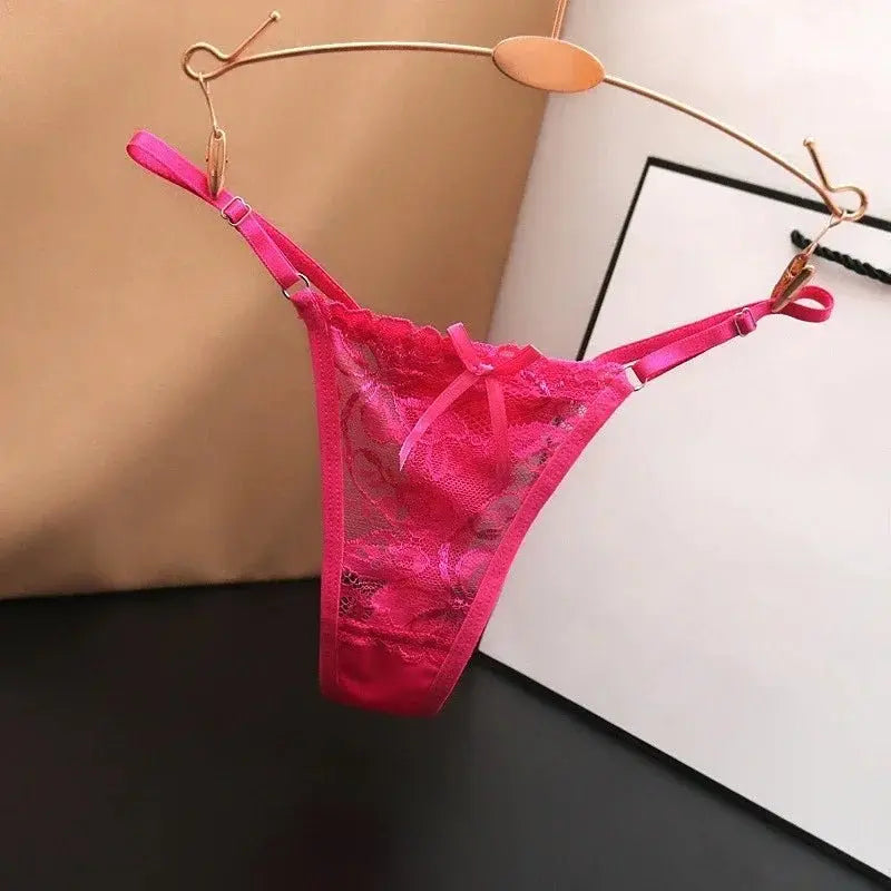 Tanga transparente de encaje de malla para mujer, ropa interior sin costuras, Tanga femenina, lencería íntima, Tanga - SYN PERU