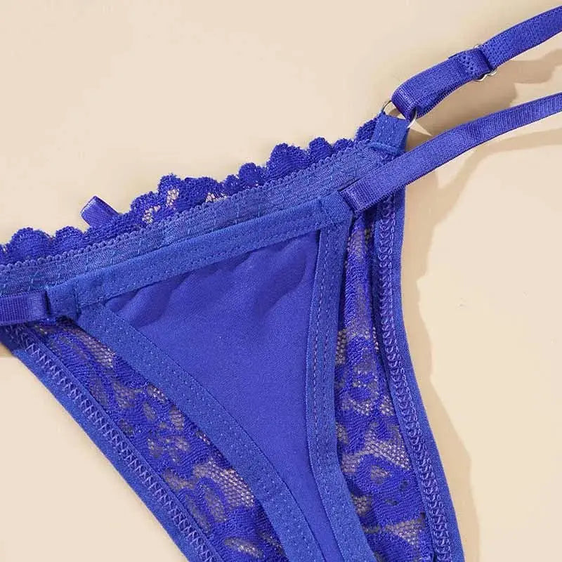 Tangas ajustables de encaje para mujer, ropa interior transpirable de tiro bajo, lencería Sexy - SYN PERU