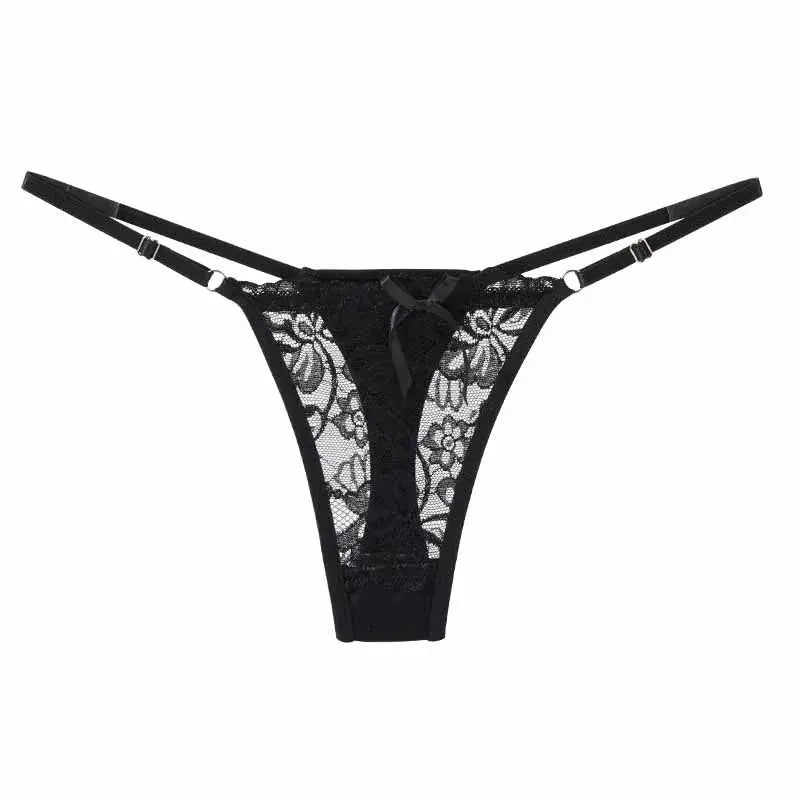 Tangas ajustables de encaje para mujer, ropa interior transpirable de tiro bajo, lencería Sexy - SYN PERU