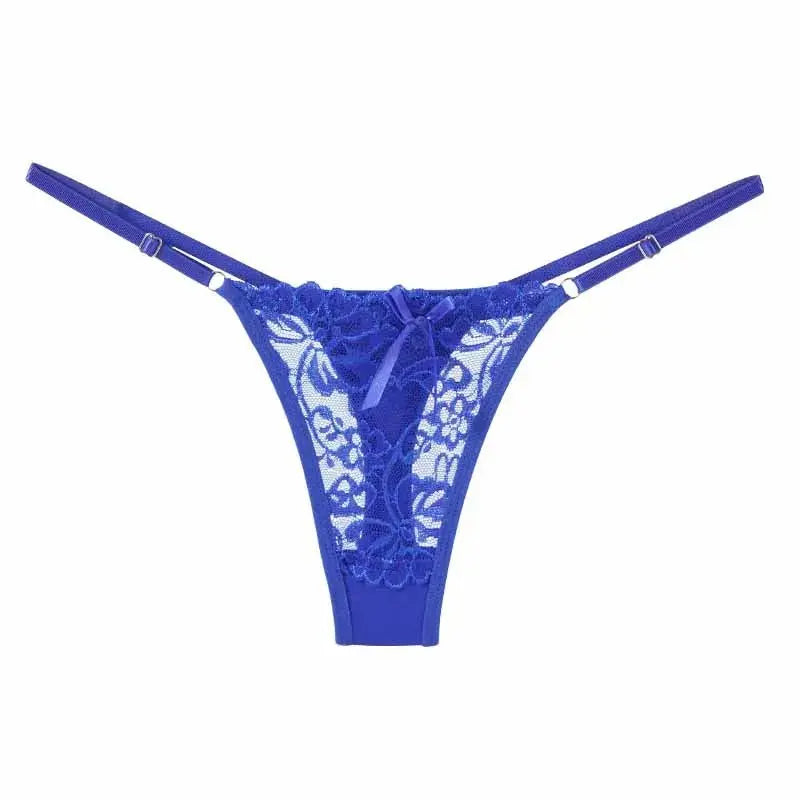 Tangas ajustables de encaje para mujer, ropa interior transpirable de tiro bajo, lencería Sexy - SYN PERU